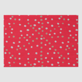 Red Polka Dots Seidenpapier