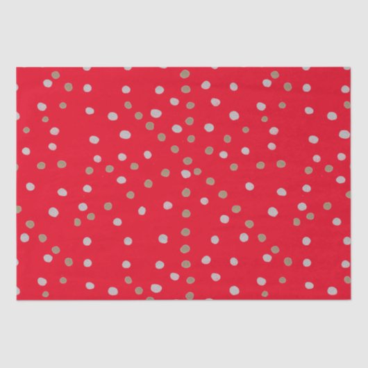 Red Polka Dots Seidenpapier (Vorderseite)