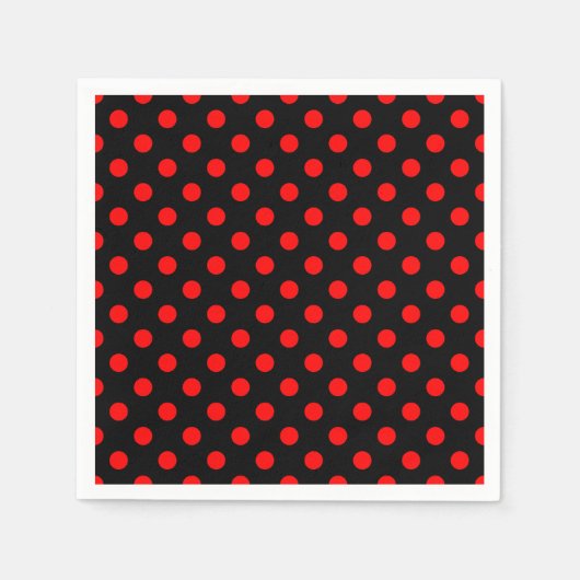 Red Polka Dots Serviette (Vorderseite)