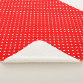 Red Polka Dots Sherpa Blanket Sherpadecke (3/4)