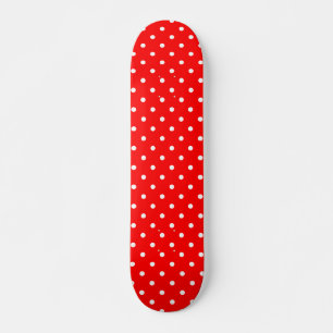 Red Polka Dots Skateboard