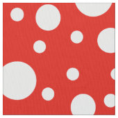 Red Polka Dots Stoff (Nahaufnahme)