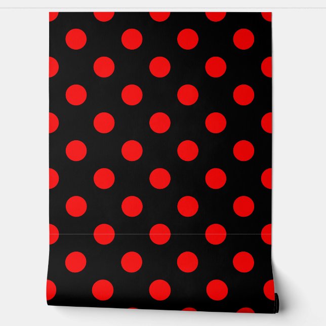 Red Polka Dots Tapete (Abrollen)