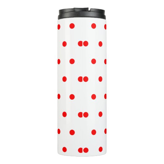 Red Polka Dots Thermosbecher (Rückseite)
