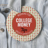 Red Polka Dots Tips geschätzt | UNI Button (Beispiel)