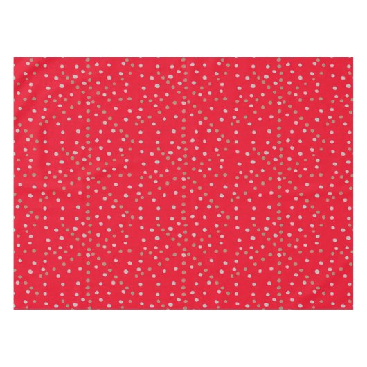 Red Polka Dots Tischdecke (Vorderseite (Horizontal))
