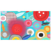 Red Polka Dots Tischtuch Tischdecke (Vorderseite (Horizontal))