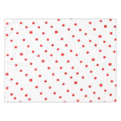 Red Polka Dots Tischtuch Tischdecke (Vorderseite (Horizontal))