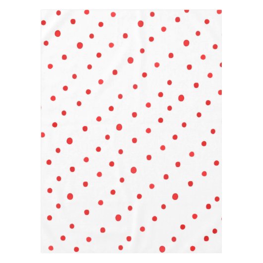 Red Polka Dots Tischtuch Tischdecke (Vorderseite)