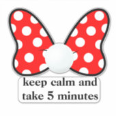 Red polka dots vibrant Ribbon Aufkleber (Vorderseite)