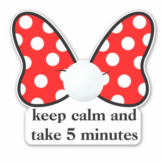 Red polka dots vibrant Ribbon Aufkleber (Vorderseite)