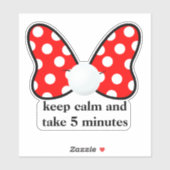 Red polka dots vibrant Ribbon Aufkleber (Blatt)