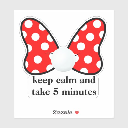 Red polka dots vibrant Ribbon Aufkleber (Blatt)