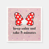 Red polka dots vibrant Ribbon Serviette (Vorderseite)