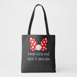 Red polka dots vibrant Ribbon Tasche