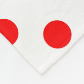 Red Polka Dots (weißer Hintergrund) Fleecedecke (Ecke)
