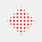 Red Polka Dots (weißer Hintergrund) Serviette (Ecke)