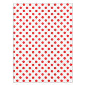 Red Polka Dots (weißer Hintergrund) Tischdecke (Vorderseite)