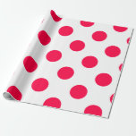 Red Polka Dots White Christmas Template Trendy Geschenkpapier<br><div class="desc">Red Polka Dots White Christmas Template Trendy Elegant Matte Wrapping Papier.</div>