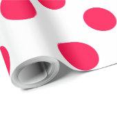Red Polka Dots White Classic Weihnachtsvorlage Geschenkpapier (Rolleneckpunkt)