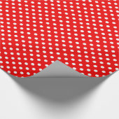 Red Polka Dots Wrapping Paper Geschenkpapier (Ecke)