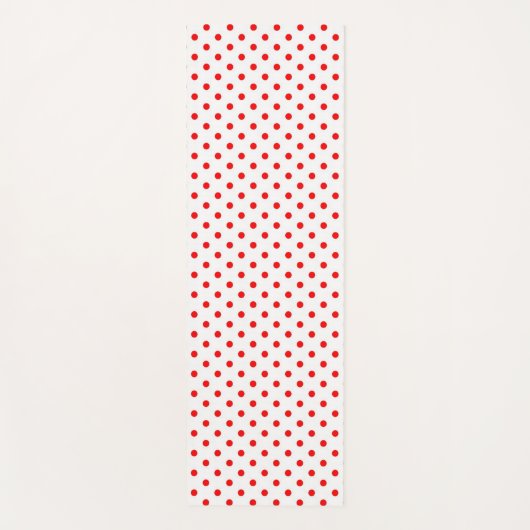 Red Polka Dots Yogamatte (Vorderseite)