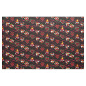 Red Polka Dotted Mama Tattoo Stoff (Fat Quarter (45,7 x 55,9 cm))
