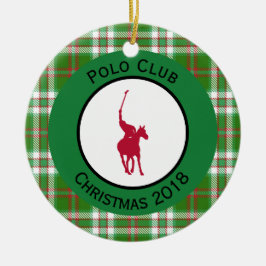 Red Polo Horse Keramik Ornament