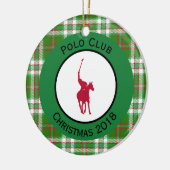 Red Polo Horse Keramik Ornament (Links)
