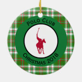 Red Polo Horse Keramik Ornament (Hinten)