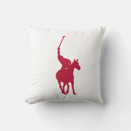 Red Polo Player Pillow Kissen