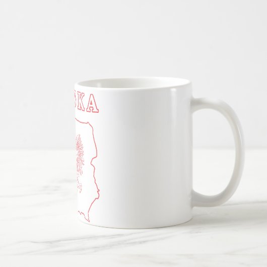 Red Polska Karte mit Adler Kaffeetasse (Rechts)