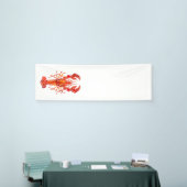 Red polygonal lobster banner (Messeveranstaltung)