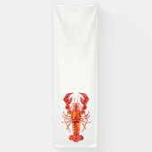 Red polygonal lobster banner (Vertikal)