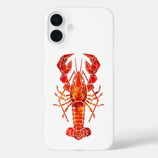 Red polygonal lobster Case-Mate iPhone hülle (Rückseite)