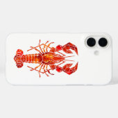 Red polygonal lobster Case-Mate iPhone hülle (Rückseite (Horizontal))