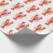 Red polygonal lobster geschenkpapier (Ecke)