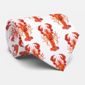 Red polygonal lobster krawatte (Gerollt)