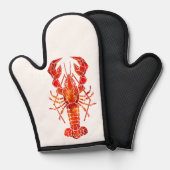 Red polygonal lobster ofenhandschuh (Vorderseite/Rückseite)