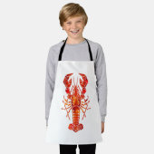 Red polygonal lobster schürze (Getragen)