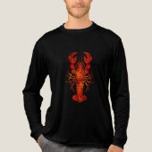Red polygonal lobster Tri-Blend shirt (Vorderseite)