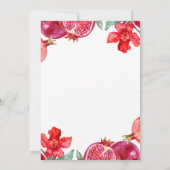 Red Pomegranate Wedding Einladung (Rückseite)