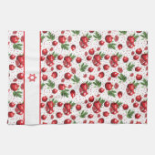 Red Pomegranates auf jedem FarbHintergrundstern Geschirrtuch (Horizontal)