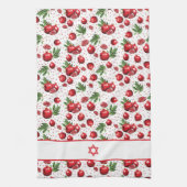 Red Pomegranates auf jedem FarbHintergrundstern Geschirrtuch (Vertikal)