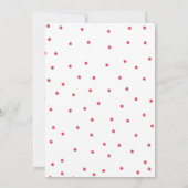 Red Pompoms Polka Dot Foto Holiday Card Einladung (Rückseite)