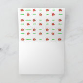 Red Ponsettia Blume Grußkarte Karte (Innenseite)