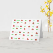 Red Ponsettia Blume Grußkarte Karte (Gelbe Blume)