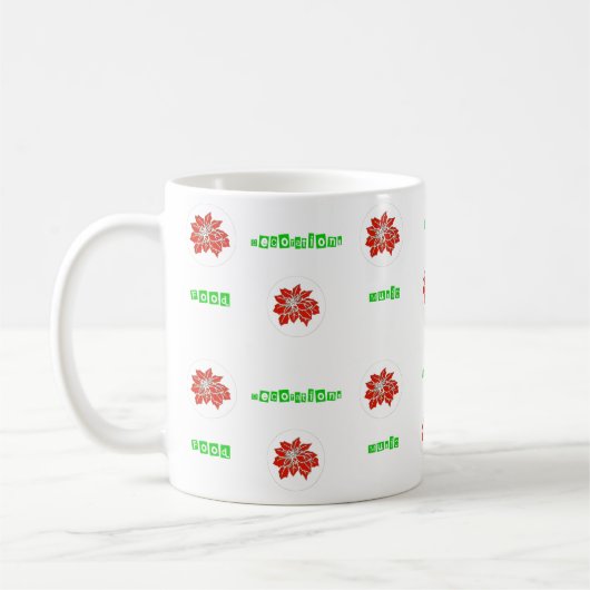 Red Ponsettia Blume Tee und Kaffee Tasse (Links)