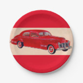 Red Pontiac Torpedo Pappteller (Vorderseite)