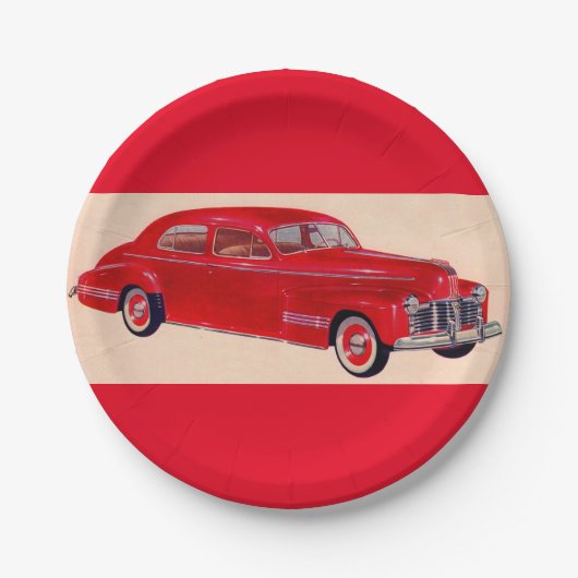 Red Pontiac Torpedo Pappteller (Vorderseite)